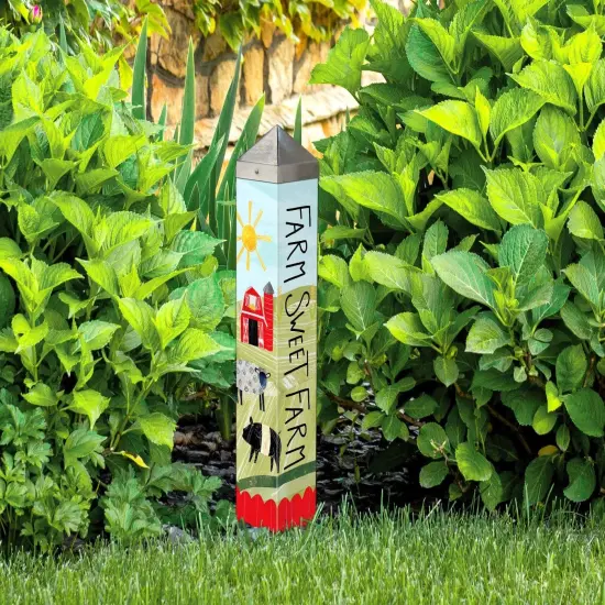 Farm Sweet Farm Art Pole 20 Inches Tall Barn {2}
