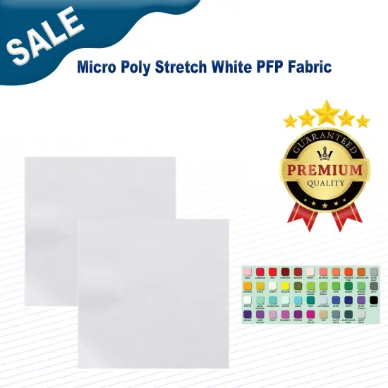 Micro Poly Stretch White PFP Fabric {2}