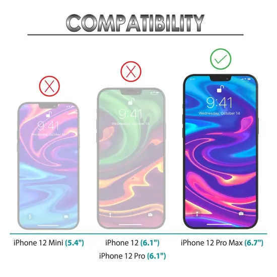 Hybrid Clear Case For iPhone 12 Pro Max (6.7 inch), Hard PC Back with Shockproof Soft TPU Bumper Protective Crystal Cover, by Insten {5}