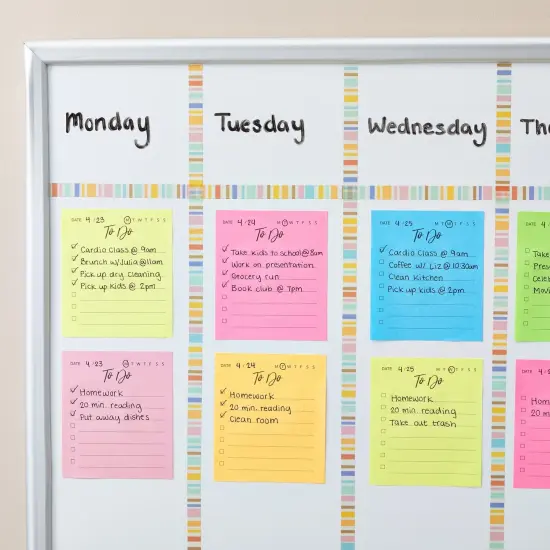 6 Pack Small To Do List Sticky Notes, Daily Planning Notepad for Memos, 6 Neon Colors (3 x 3.5 In) {3}