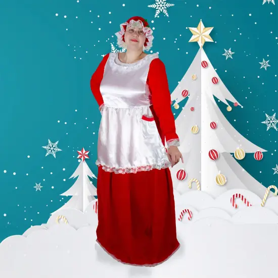Northlight Women's Mrs. Claus Costume Set - Size Large Red {1}
