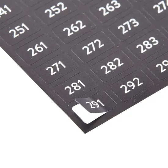 4000 Piece Number Stickers for Planners 1 to 500, Journals, Stationery Essentials, Food Labels (Black and White) {5}