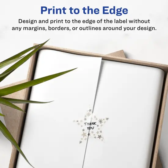 Avery Glossy Clear Star Labels with Sure Feed, .75" x .75" {3}