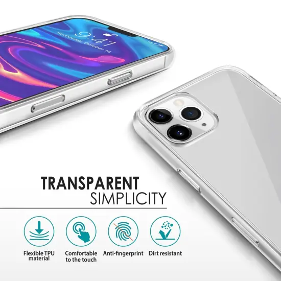 Crystal Clear Case For iPhone 12 Pro Max (6.7 inch), Ultra Slim Fit Thin Soft TPU Shockproof Protective Rubber Cover Clear, by Insten {4}