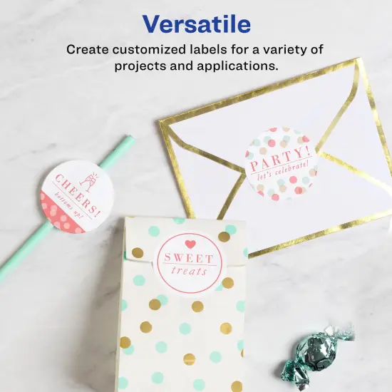 Avery Matte White Round Labels, 1.75" diameter {2}