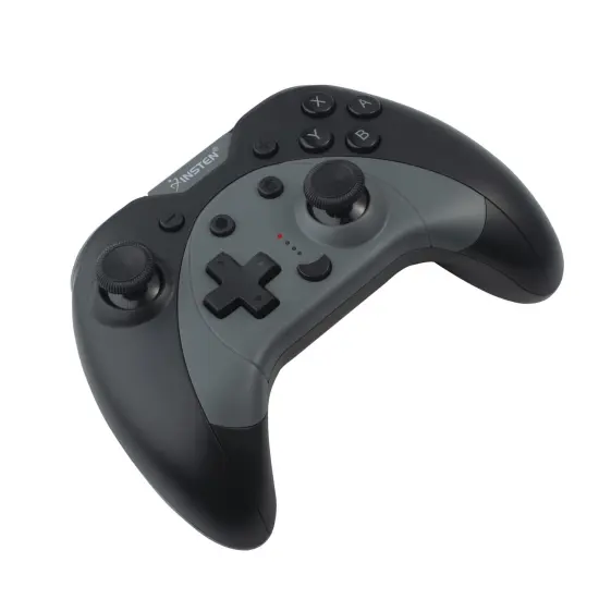 Insten Wireless Pro Controller for Nintendo Switch/ OLED/ Lite - Remote Gamepad with 6-Axis Gyro, Dual Motion, Turbo, Wake Up, Programmable Black {6}