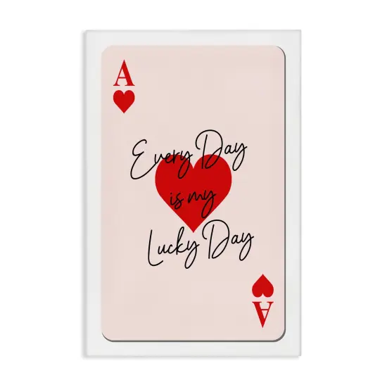 Stupell Industries Lucky Day Card Design Canvas Wall Art Design by Martina Pavlova {7}