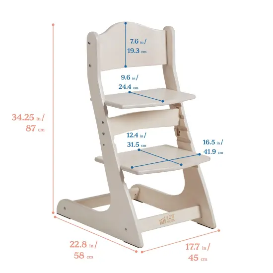 Grows with Me Chair, Transitional Chair White Wash {2}