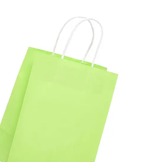 Reliable Bright Matte Shopping Bag with White Interior 6" x 3 1/4" x 8 3/8" {3}