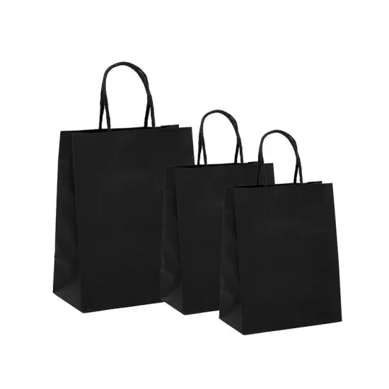 Compact Bright Matte Shopping Bag with White Interior 6" x 3 1/4" x 8 3/8" {5}