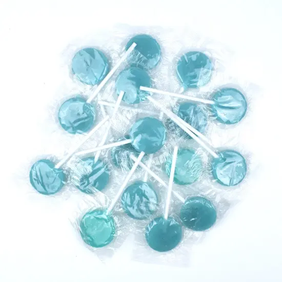Just Candy Light Blue Flat Lollipops {1}