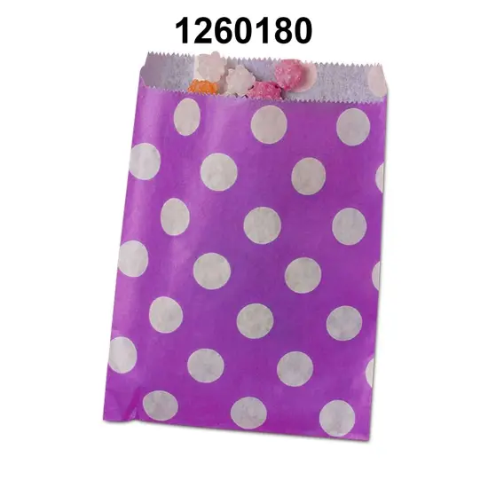 Economical Large Dots Merchandise Bags 5 1/8" x 6 3/8" Purple {3}