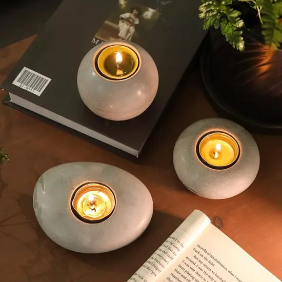 LET'S RESIN Tealight Candle Holder Resin Molds Silicone,3Pcs Tea Light Candle Holder Silicone Molds for Resin,Plaster,Cement Concrete,Resin Epoxy Molds Silicone for DIY Home D&eacute;cor,Great for Beginners {4}