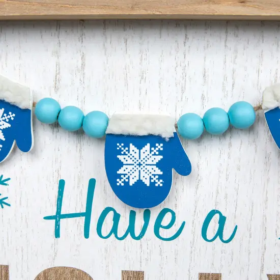 Northlight Have A Holly Jolly Christmas Framed Wall Art - 15.5" x 11.75" Blue {6}