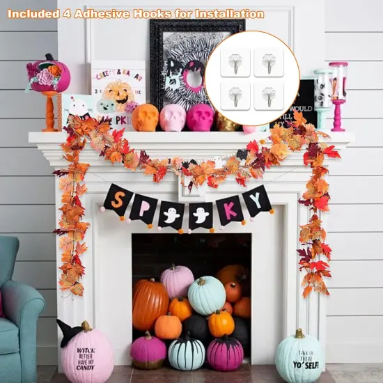 Ft Fall Garland Maple Leaf for Mantle {3}