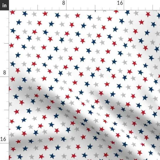 Various Fabrics by the Yard or Fat Quarter Stars Usa America Red White Blue July 4Th Patriotic Stripes Custom Printed Fabric by Spoonflower {2}