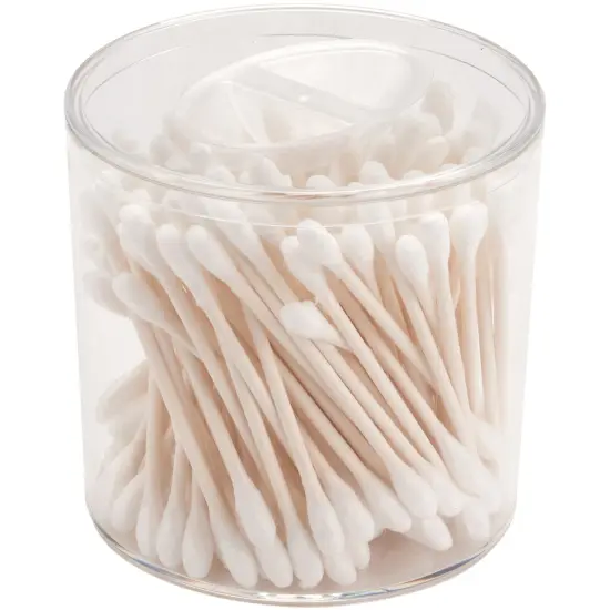 Pioneer Plastics 116C Clear Cylinder Plastic Container with Pinch Style Lid, 3.375" W x 3.125" H {3}