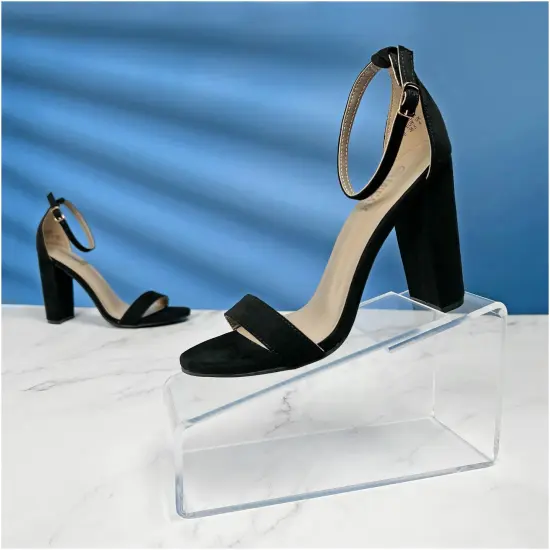 Plymor Clear Acrylic Shoe Display Riser, 3" W x 9" D x 4.5" H {3}