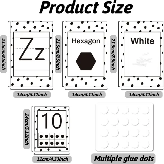 67 PCS Classroom Alphabet Number Educational Poster Cards {2}