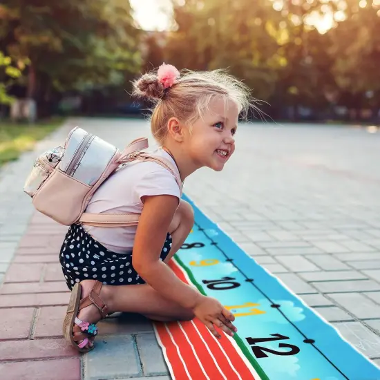2 Pcs Kids Number Line Floor Mats 0-30 31-60 Number Mats 22 ft x 12 Inch {3}
