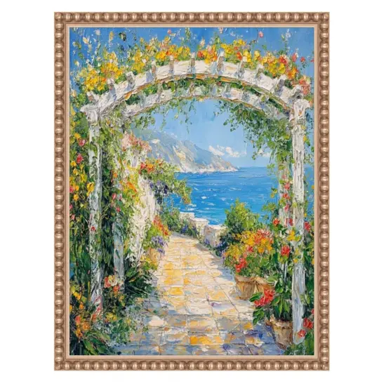 Slim Silver Leaf Beaded Picture Frame 12x14 frame {6}