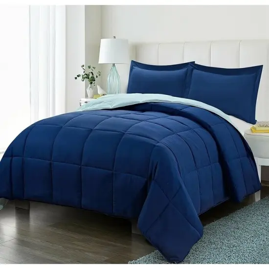 Traditional Microfiber Reversible 3 Piece Comforter Set {5}