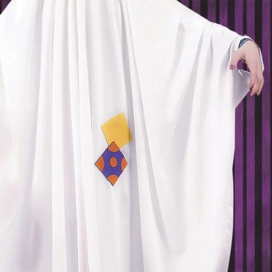 Kids Smiling Ghost Costume with Face Cutout Polyester {4}