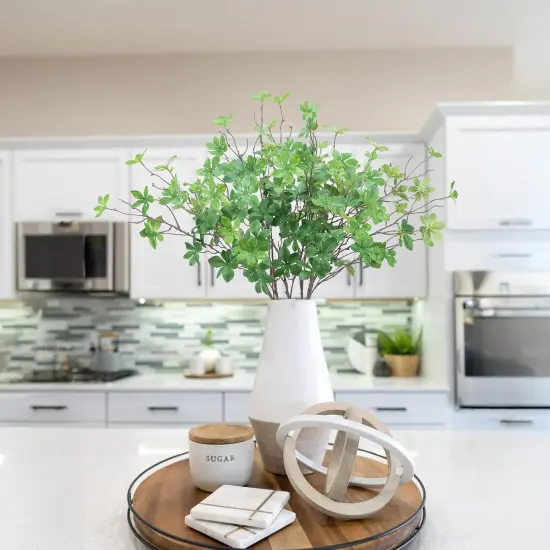 6PCS Artificial Greenery Stems 28" Faux Twigs Branches for Vase with Fake Plants Silk Leaves Indoor Spring Summer Foliage for Home Table Centerpieces Kitchen Room Decorations {5}