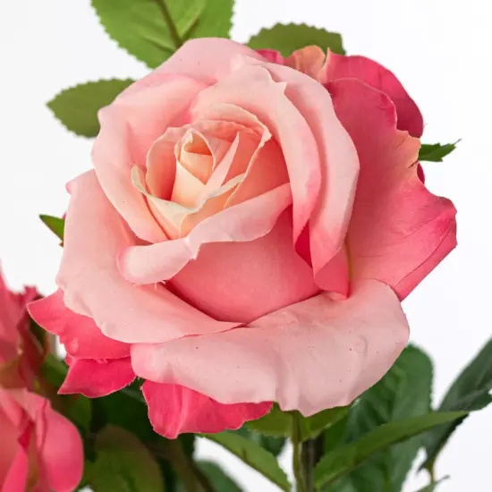 30" Pink Rose Spray &ndash; Realistic Faux Floral Stem {2}