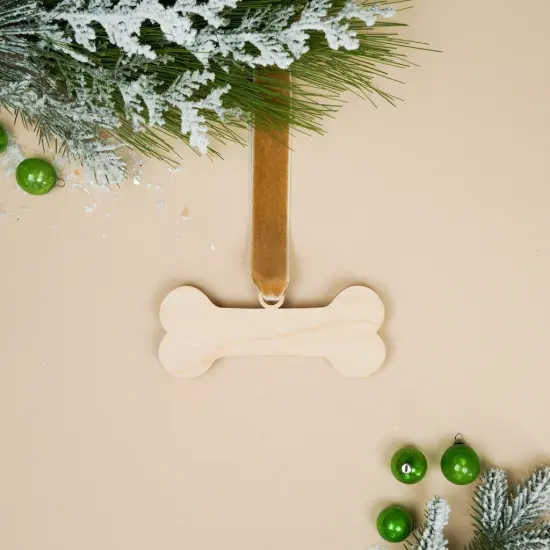 Dog Bone Christmas Ornament, From 4"- 8", Wood Craft | Woodpeckers {4}