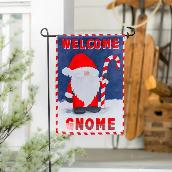 Santa Gnome Christmas Garden Flag 2 Sided Decorative {2}