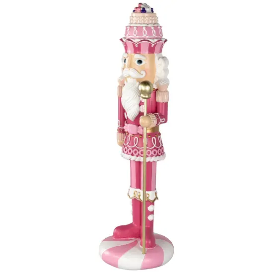 Northlight Pastel Candy Nutcracker King Christmas Figure - 21.5" - Pink {6}