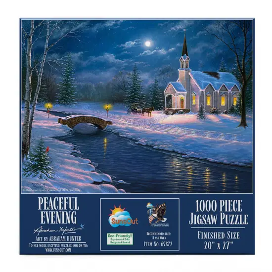 Sunsout Peaceful Evening 1000 pc Christmas Jigsaw Puzzle 69872 {4}