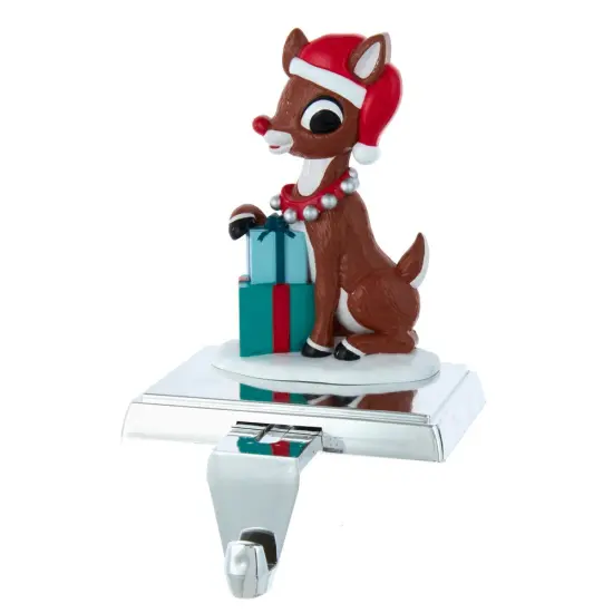 Kurt Adler 6.5-Inch Rudolph with Presents Stocking Holder {1}