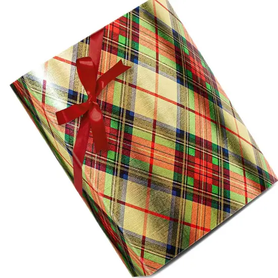 Plaid Christmas Wrapping Paper Traditional Gold Plaid 30 ''x417 ' T Gold Plaid {3}