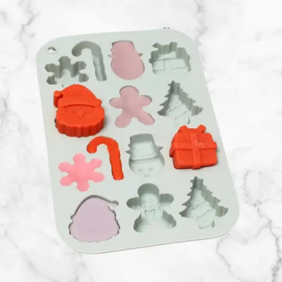 ChristmasSanta Claus Gingerbread Snowman Silicone Mold {2}