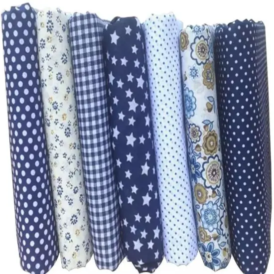 7pcs 10" x 10" (25cm x 25cm) Top Cotton Craft Fabric Bundle Squares Patchwork {1}