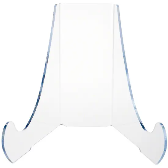 Plymor Clear Acrylic Flat Back Easel With Rounded Support Ledges, 10" H x 11" W x 10.5" D {3}