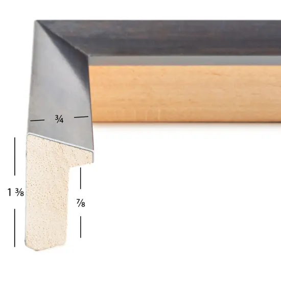 10x12Alloy 0.75Wood Moulding, Wall Display Frame for Art, Posters, or Photos by wallsthatspeak Gunmetal {3}