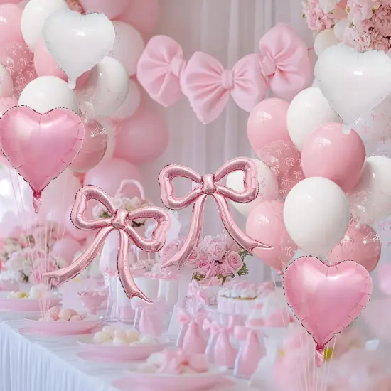 Pink Bow Balloon Party Decor (Pink) {4}