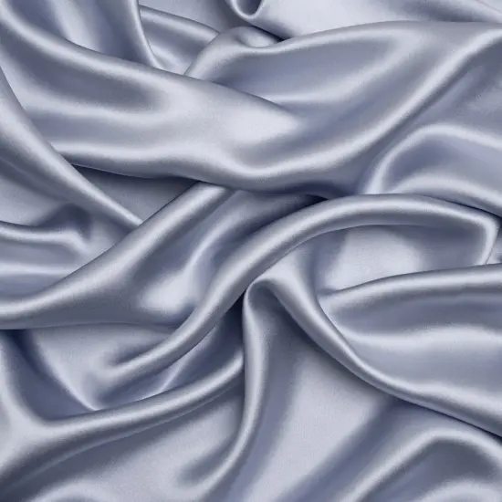 1 Yard Icelandic Blue Silk Crepe Back Satin Soft Smooth Elegant Sewing Fabric for Evening Gowns 44 inch Width {1}