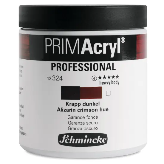 Schmincke Primacryl Professional Acrylic Paint - Alizarin Crimson Hue, 237 ml Jar {1}