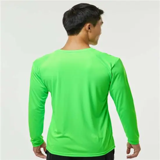 Paragon&reg; Long Sleeve Crew Neck Performance T-Shirt Safety green {7}