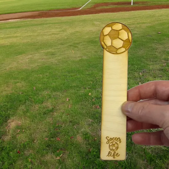 Bookmark - Soccer Life - Birch wood {2}