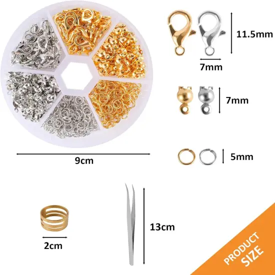 462 Pcs Lobster Claw Clasps for Jewelry Making Kit {2}