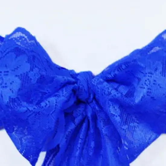 10 Pieces Royal Blue Caspari Lace Chair Sashes for Elegant Event Seating D&eacute;cor 9x108 Inches {3}