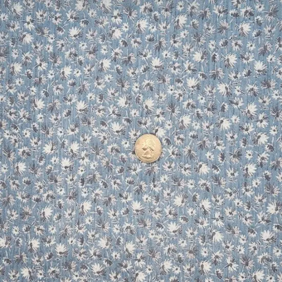 1 Yard Spring Blue Yoryu Chiffon Fabric, 100% Polyester, 57/58" Wide, Lightweight Apparel Material {3}