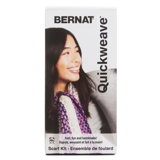 Bernat Scarf Weaving Kit 24 pack-Purple Tartan {2}