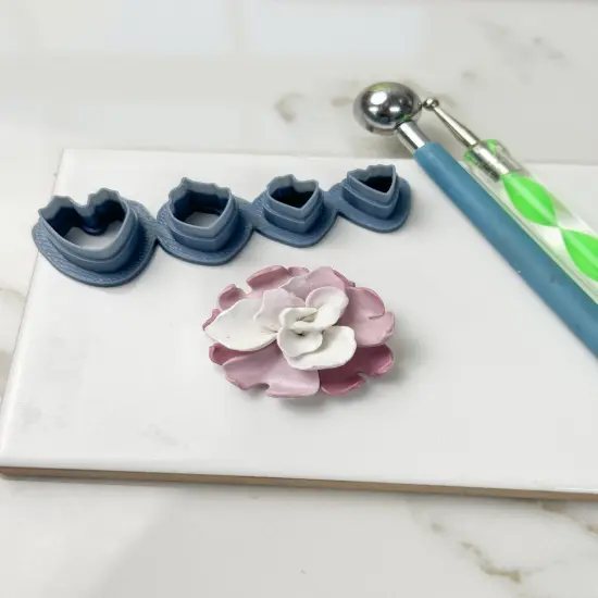 ORGANIC PETAL PUNCH CLAY CUTTER SET {3}