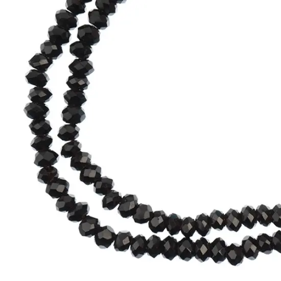 Crystal Lane DIY 2-Strand 7in Opaque Finish Glass Rondelle Donut Bead Strands {1}